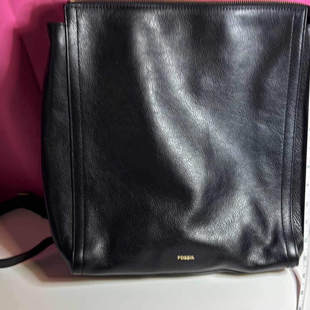 Fossil Black Leather Women's Bag - Picture 6 of 7